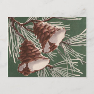Pine Cone Christmas Bells Briefkaart