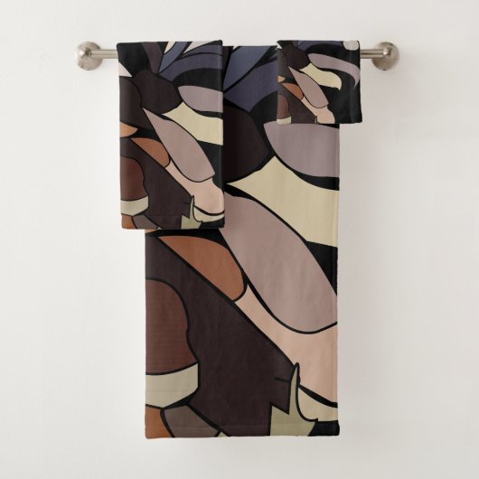 Pine Cone Contemmodern Botanical Bad Handdoek (Insitu)