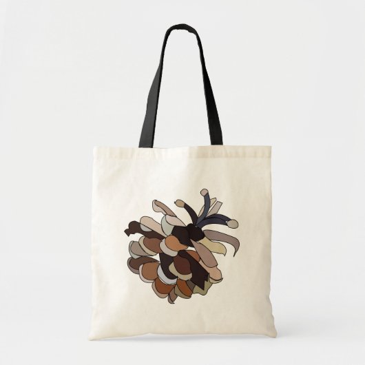 Pine Cone Cute Natuur Tote Bag (Voorkant)