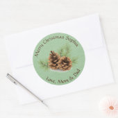 Pine Cone Design Sticker Label (Envelop)