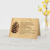 Pine Cone en John Muir Quote Kaart (Gele Bloem)