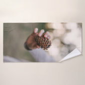 Pine cône extérieur cône bois (Serviette de bain)