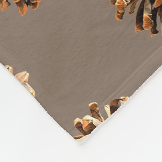 Pine Cone Fleece Deken (Hoek)