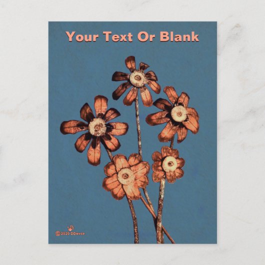 Pine Cone Flowers Feestdagenkaart (Voorkant)