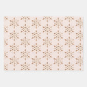 Pine Cone Green Bow Christmas Cream Snowflakes Inpakpapier Vel (Voorkant 2)