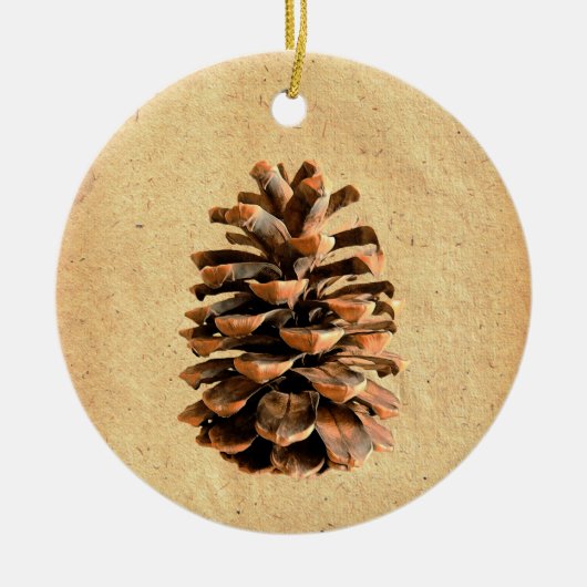 Pine Cone Keramisch Ornament (Voorkant)