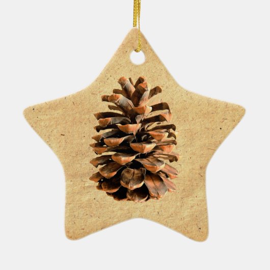 Pine Cone Keramisch Ornament (Achterkant)