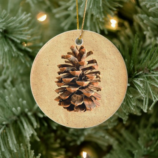 Pine Cone Keramisch Ornament (Boom)