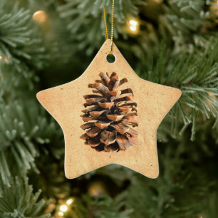 Pine Cone Keramisch Ornament