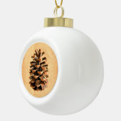 Pine Cone Keramische Bal Ornament (Rechts)