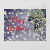 Pine cone kerstkaart briefkaart (Voorkant)