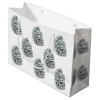Pine Cone Kerstmis Winter Botanische Feestdagen Groot Cadeauzakje