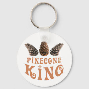 Pine cone king sleutelhanger