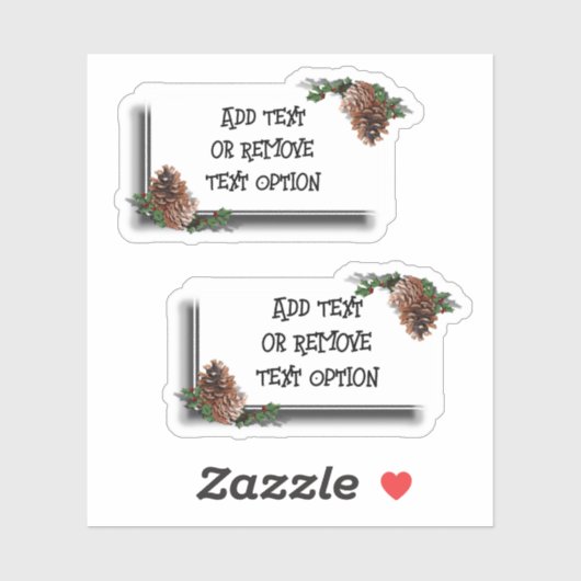 Pine Cone Label Kerst (Vel)