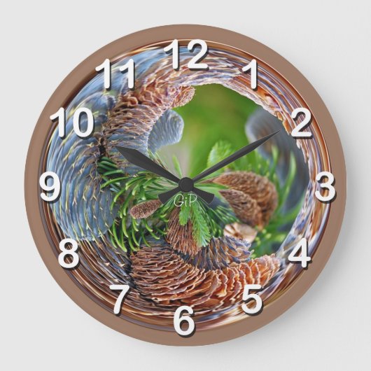 Pine Cone Madness Grote Klok (Voorkant)