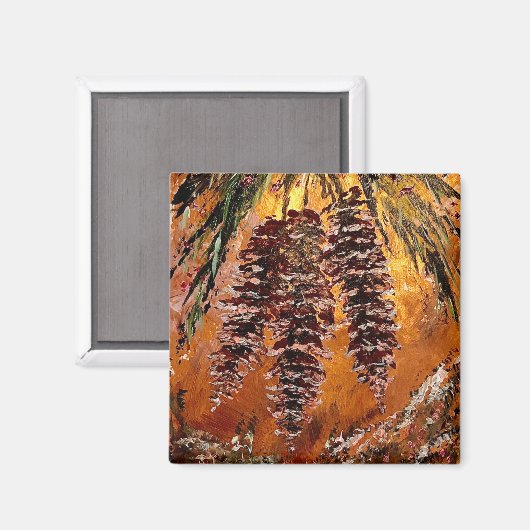 Pine Cone Magnet Magneet (Voorkant / Achterkant)