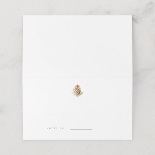 Pine Cône - Mariage d'hiver Cartes d'escorte (Extérieur déplié)