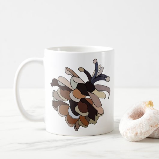 Pine Cone Modern Natuur Koffiemok (Met donut)