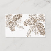 Pine Cone Nature Mariage Cartes de Place (Dos)