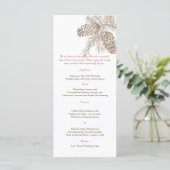 Pine Cone Nature Menu Mariage (Debout devant)