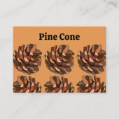 Pine Cone Nature Rustic Visitekaartje (Voorkant)