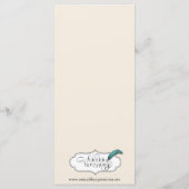 Pine Cone Nature sur Crème Menu Mariage (Dos)