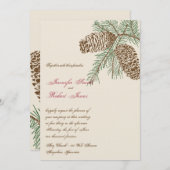 Pine Cone Nature sur la Faire-part de mariage de c (Devant / Derrière)
