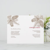 Pine Cone Nature Wedding Programme (Debout devant)