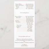 Pine Cone Nature Wedding Programme (Dos)