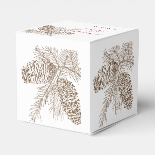 Pine Cone Natuur Bruiloft Favor Box Bedankdoosjes (Achterkant)