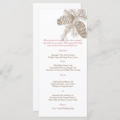 Pine Cone Natuur Bruiloft Menu (Voorkant / Achterkant)