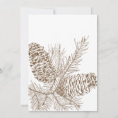 Pine Cone Natuur bruiloft uitnodiging (Achterkant)