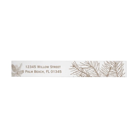 Pine Cone Natuur Weddenschap Wrap rond label (Individueel)