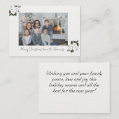 Pine Cone Noël Famille Carte photo (Devant / Derrière)