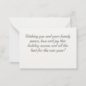 Pine Cone Noël Famille Carte photo (Dos)