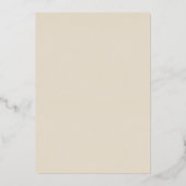 Pine Cône off White Mariage Foil Invitation (Verso)