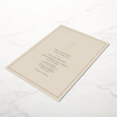 Pine Cône off White Mariage Foil Invitation (Rotation)