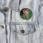 Pine Cone Ornament Button (In situ)