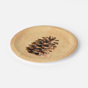 Pine Cone Papieren Bordje