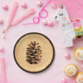 Pine Cone Papieren Bordje (Feest)