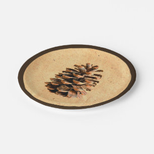 Pine Cone Papieren Bordje