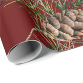 Pine Cone Patroon Cadeaupapier (Rol Hoek)