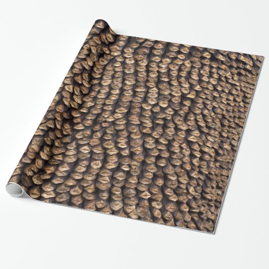 Pine Cone Pattern Cadeaupapier (Uitgerold)