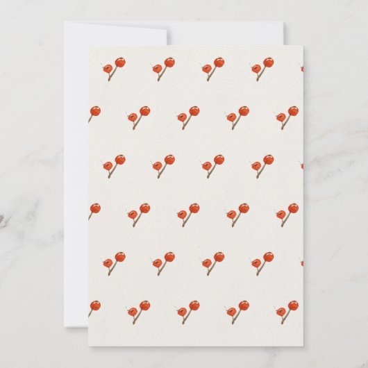 Pine Cone Red Berries Noël faire-part de mariage (Dos)