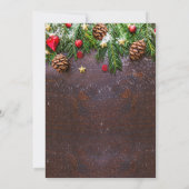 Pine Cone Rustic Corporate Company kerst Kaart (Achterkant)