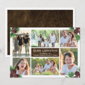 Pine Cone Six Fotocollage Aangepast Kaart (Voorkant / Achterkant)