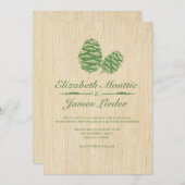 Pine Cone Wedding Invitations Kaart (Voorkant / Achterkant)