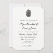 Pine cone Wedding Uitnodiging (Voorkant)