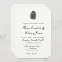 Pine cone Wedding Uitnodiging