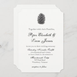 Pine cone Wedding Uitnodiging